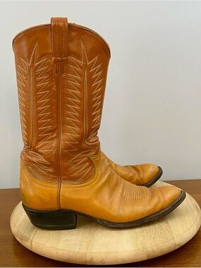 Tony Lama 80s Gold Label Vintage Brown Leather Western Cowboy Boots Men’s 11D